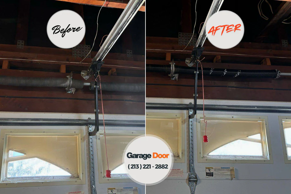 Before and after: garage door repair Gold Canyon, AZ
